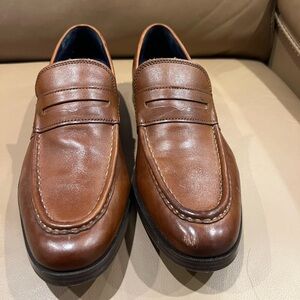 Cole Haan Tan Leather Slip-On Loafers